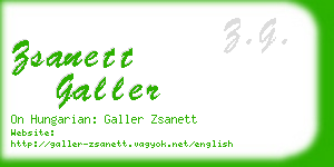 zsanett galler business card